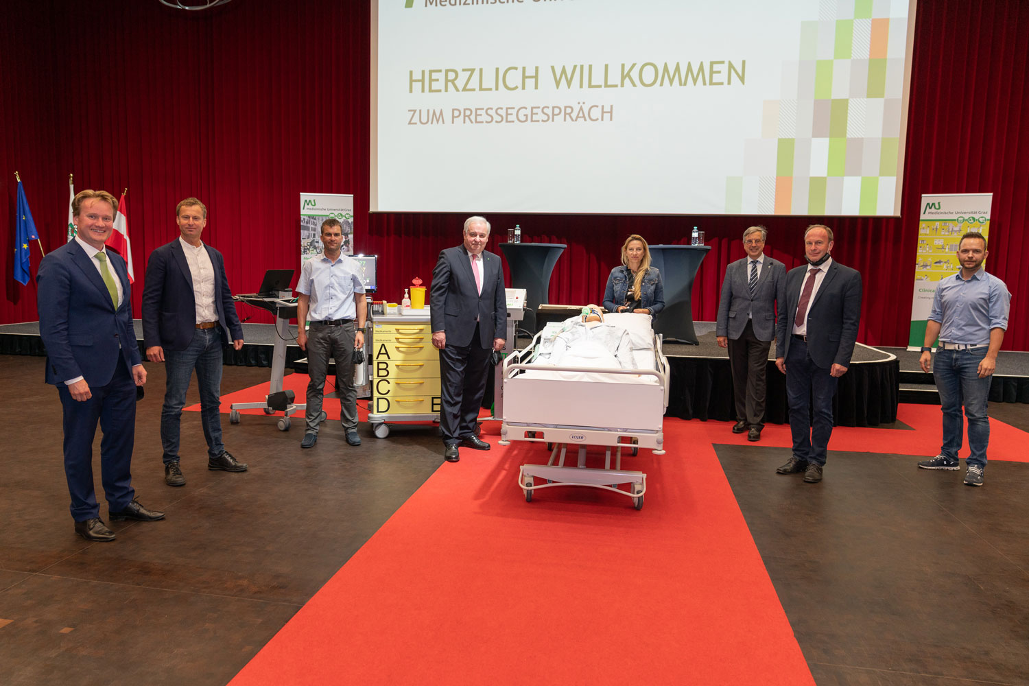 Präsentation Beatmungsgerät Vorstellung des Beatmungsgeräts auf der MedUni Graz